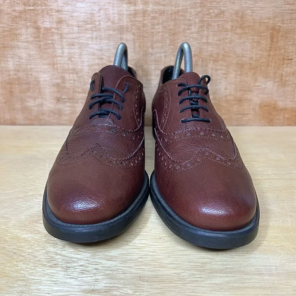 Boemos Made In Italy Men’s Size 7.5 US, 40 EU Brown Leather‎ Derby Wingtip Shoes